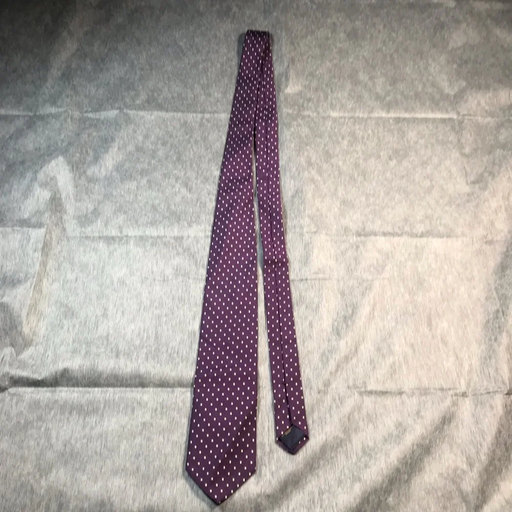 Brooks Brothers Purple Tie with White Polka Dots